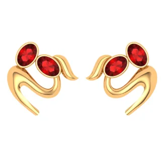 14k Gold Earring With Unique Design