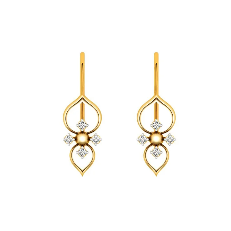 14KT (585) Yellow Gold Earring For Women