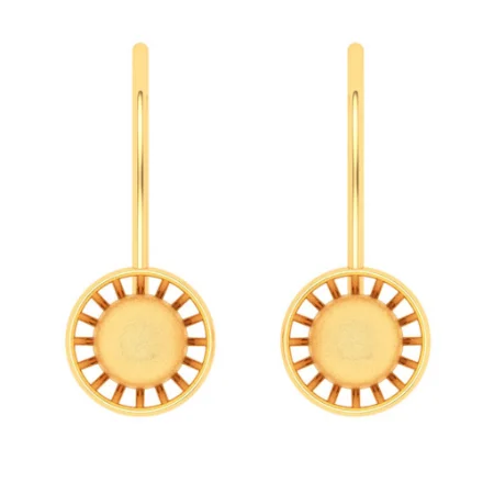 14KT Sun Shaped Gold Stud Earring From Amazea Collection