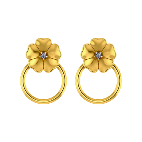 Petal Ring Gold Earring