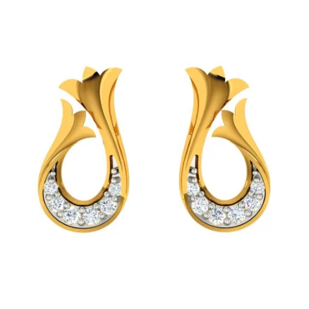 Pleasant Daily Wear 14k Gold Diamond Ear Top