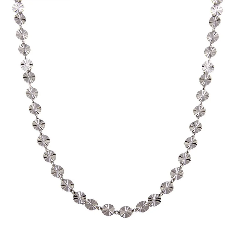 Rhodium Plated 925 Sterling Silver Confetti Necklace - ECN00045RH