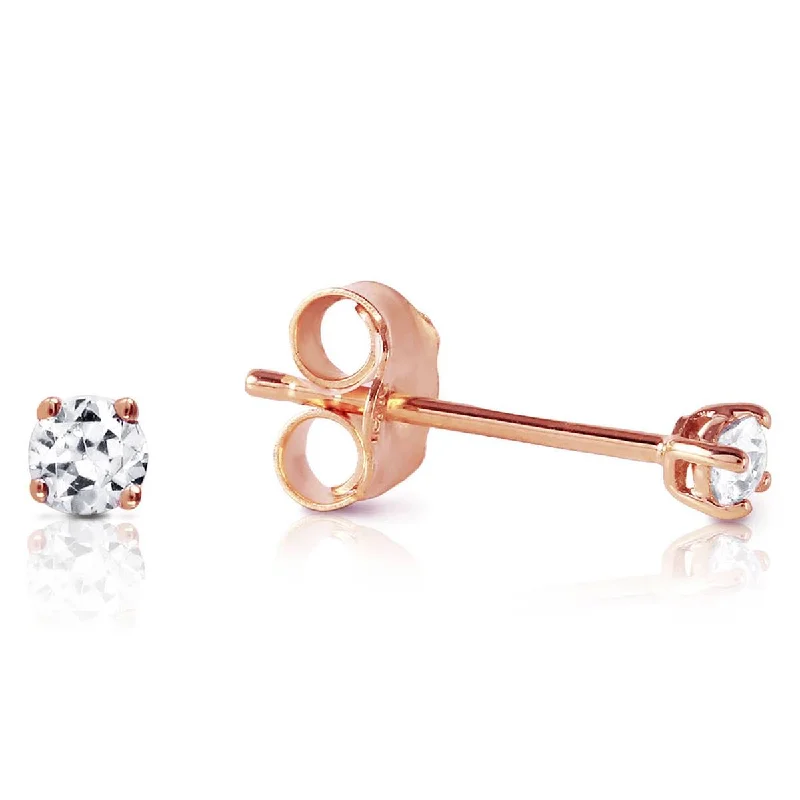 0.1 Carat 14K Solid Rose Gold Stud Earrings 0.10 Carat Natural Diamond