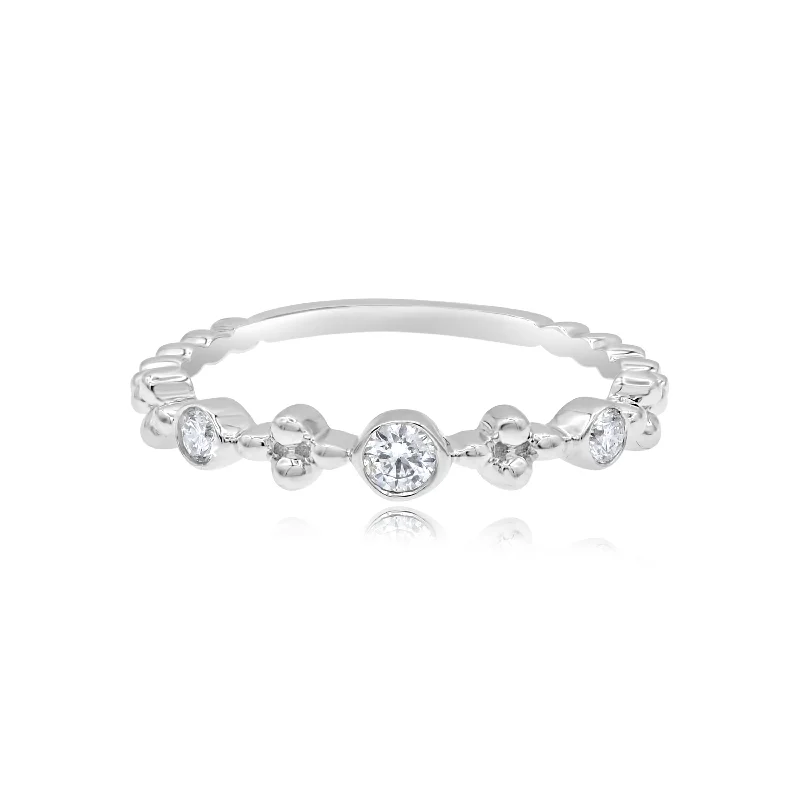 0.18ct Diamond Ring set in 14KT White Gold / FORR8536G