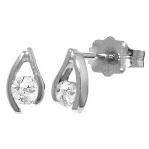 0.2 Carat 14K Solid White Gold Drift Into Vision Diamond Earrings