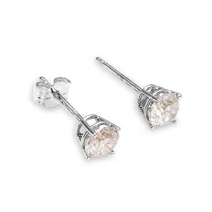 0.2 Carat 14K Solid White Gold Stud Earrings 0.20 Carat Natural Diamond