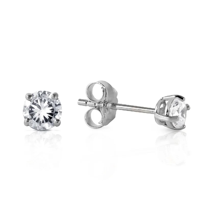 0.3 Carat 14K Solid White Gold Stud Earrings 0.30 Carat Natural Diamond