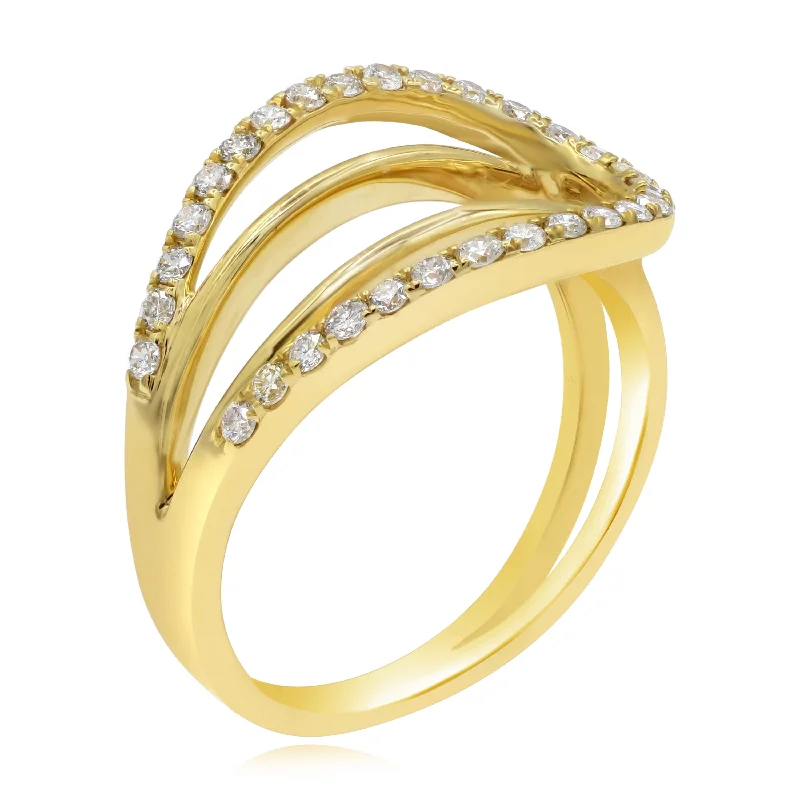 0.43ct Diamond Ring set in 14KT Yellow Gold / FORR7624C