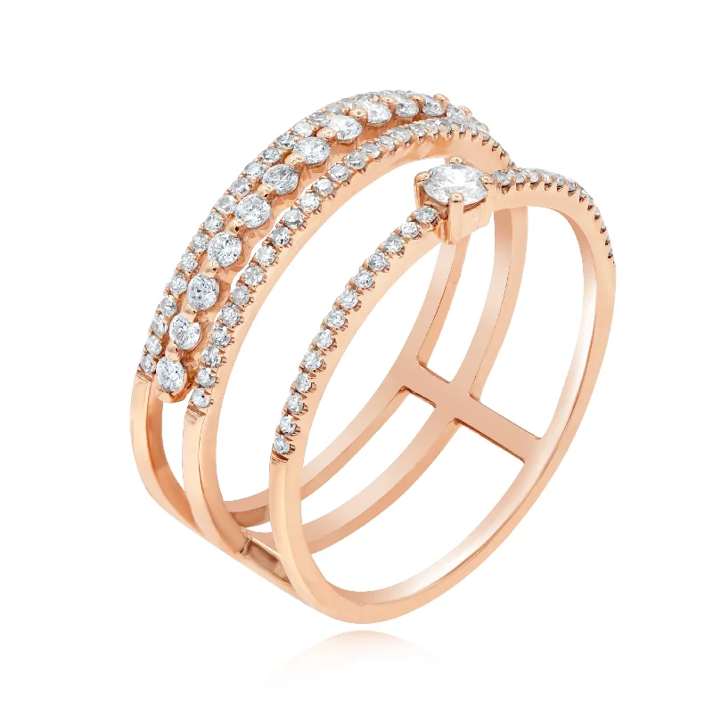 0.52ct Diamond Ring set in 14KT Rose Gold / R19375B