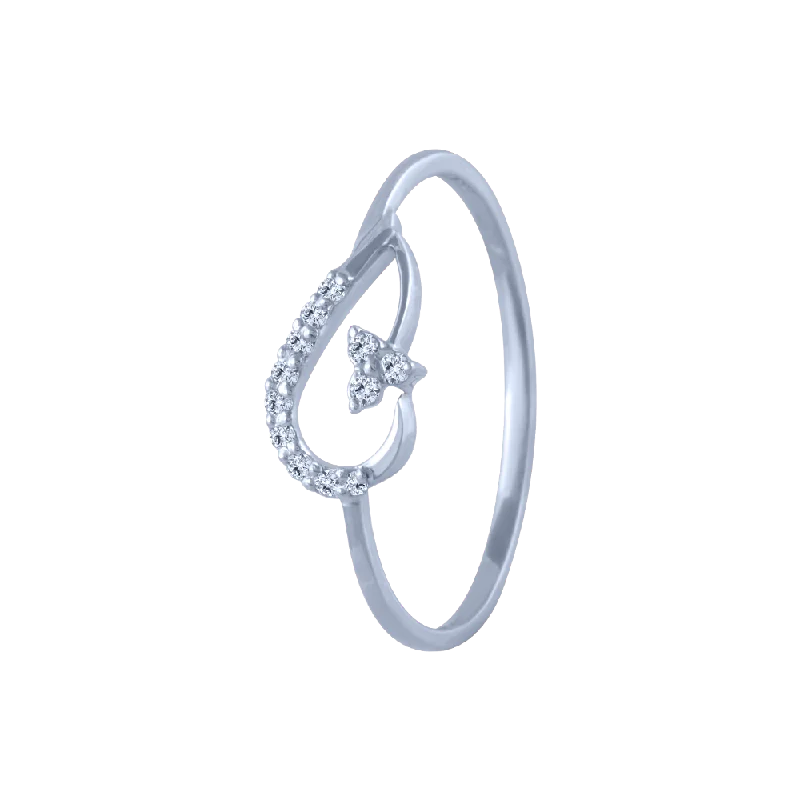 14k (585) White Gold And Diamond Ring For Women