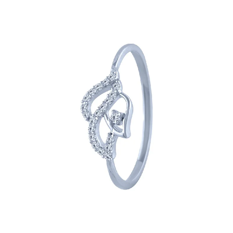 14k (585) White Gold And Diamond Ring For Women