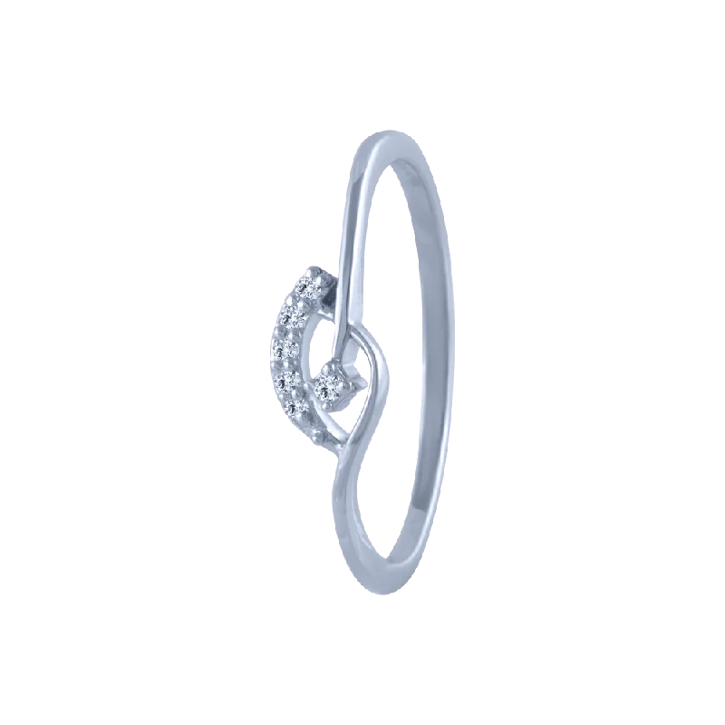 14k (585) White Gold And Diamond Ring For Women