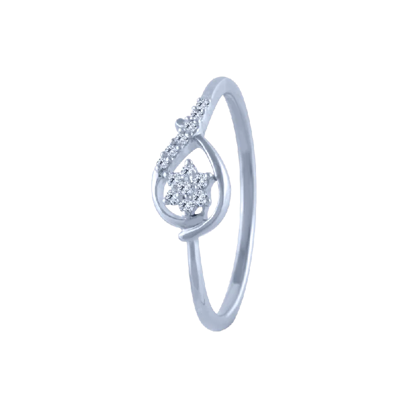 14k (585) White Gold And Diamond Ring For Women