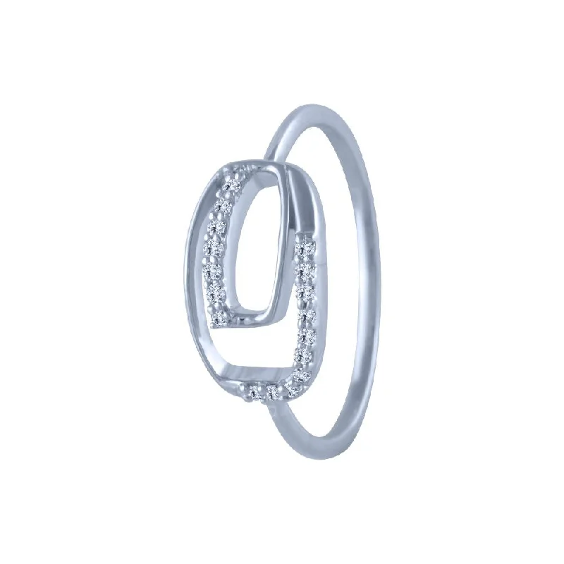 14k (585) White Gold And Diamond Ring For Women