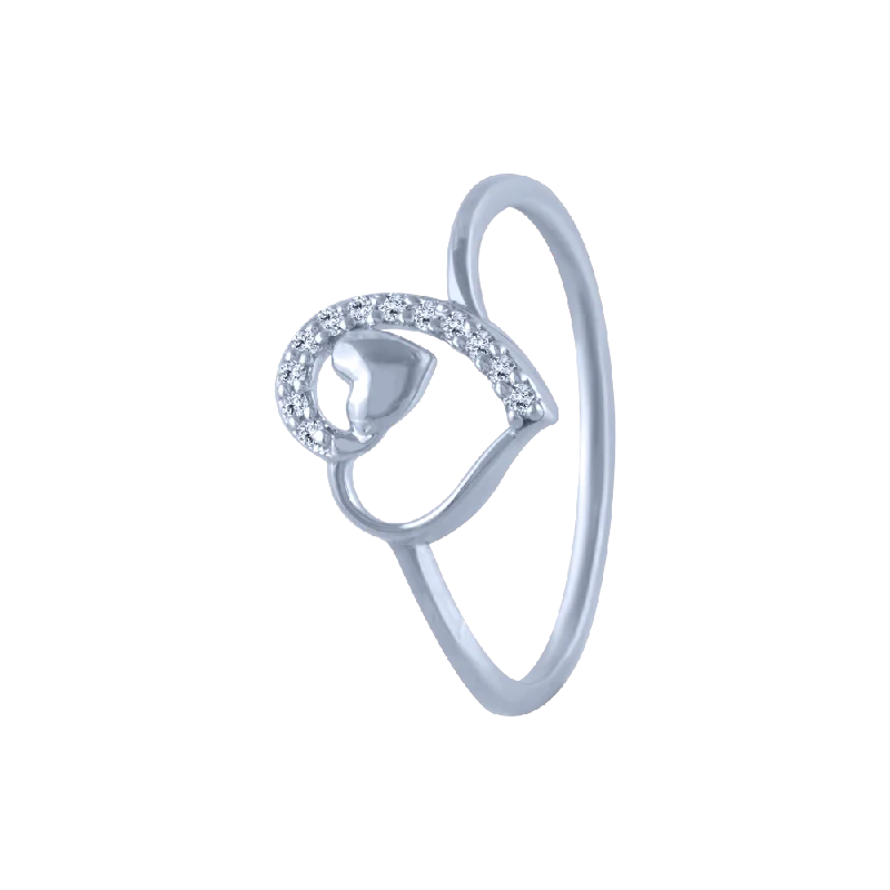 14k (585) White Gold And Diamond Ring For Women