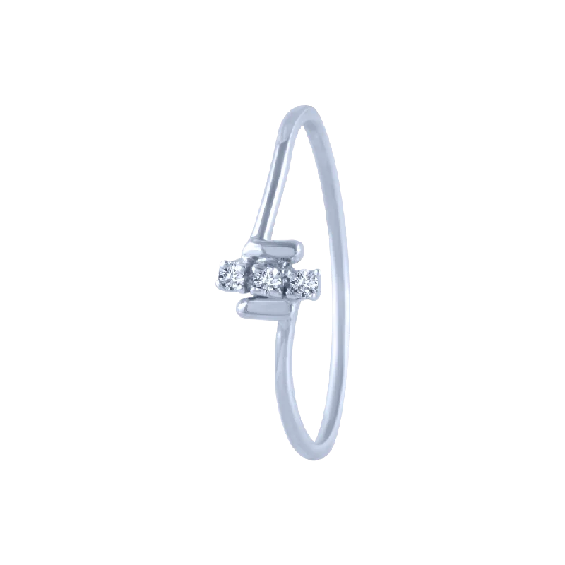 14k (585) White Gold And Diamond Ring For Women