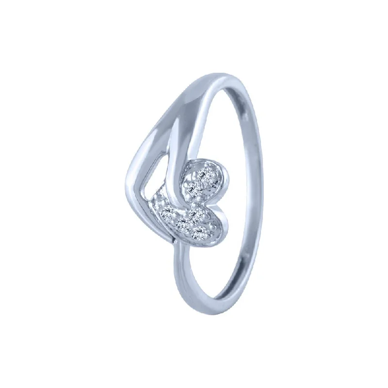 14k (585) White Gold And Diamond Ring For Women