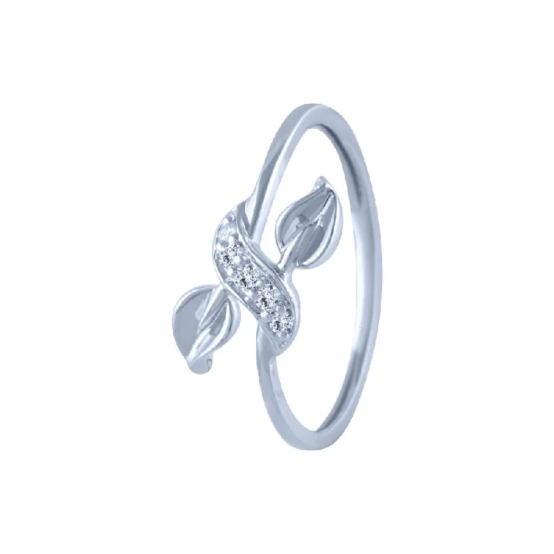 14k (585) White Gold And Diamond Ring For Women