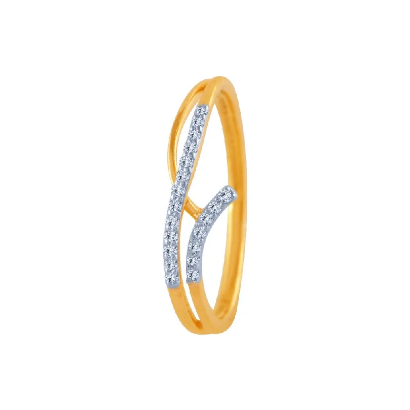 14k (585) Yellow Gold And Diamond Ring For Women