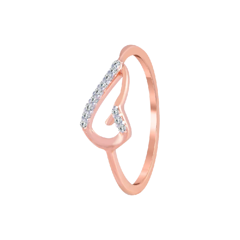 14KT (585) Rose Gold And Diamond Ring For Women