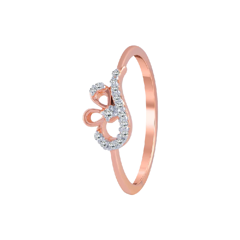 14KT (585) Rose Gold And Diamond Ring For Women