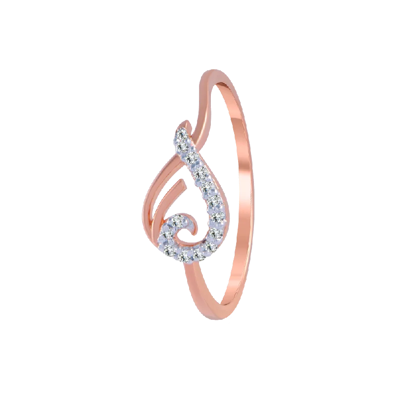 14KT (585) Rose Gold And Diamond Ring For Women