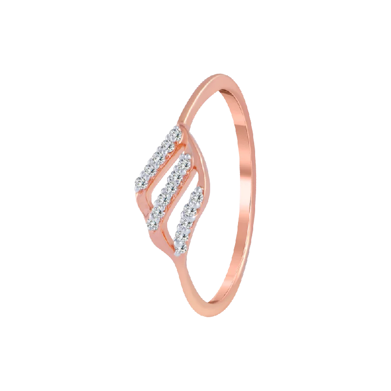 14KT (585) Rose Gold And Diamond Ring For Women