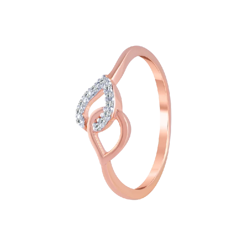 14KT (585) Rose Gold And Diamond Ring For Women