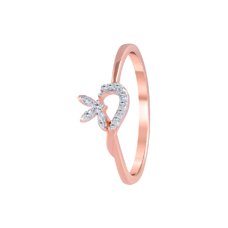 14KT (585) Rose Gold And Diamond Ring For Women