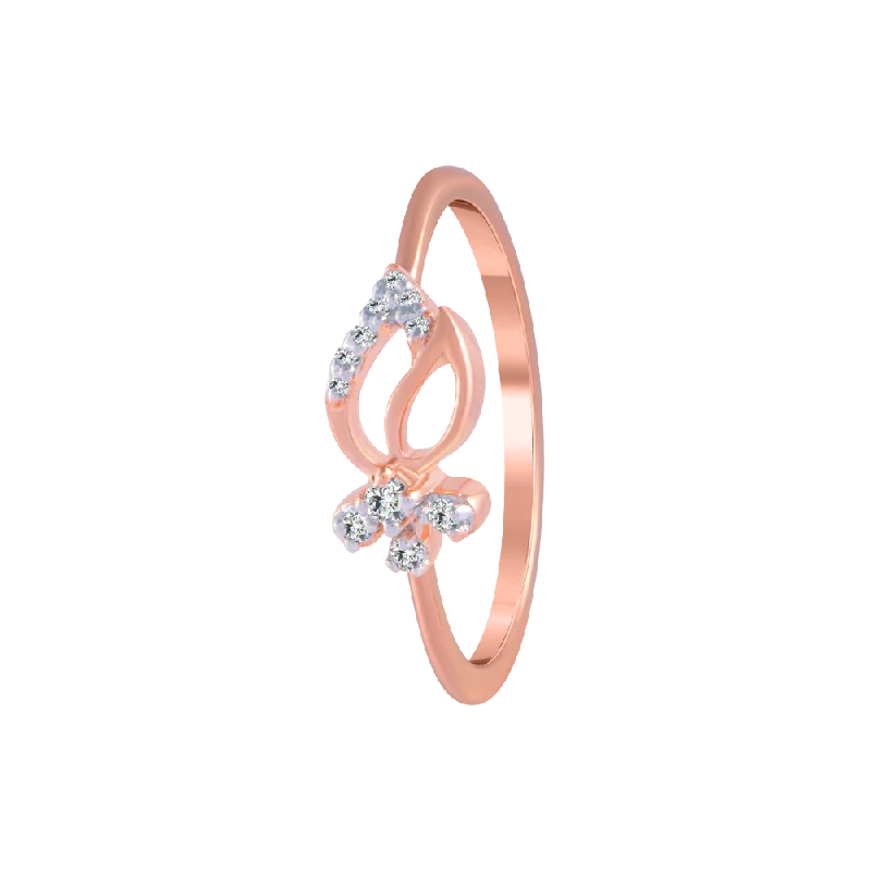 14KT (585) Rose Gold And Diamond Ring For Women