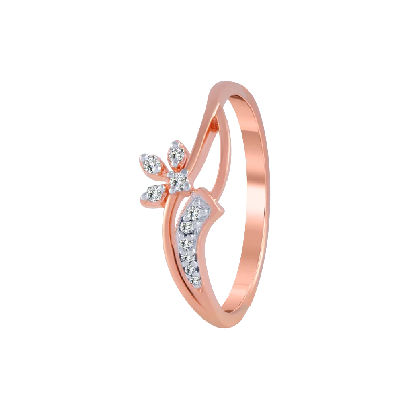 14KT (585) Rose Gold And Diamond Ring For Women