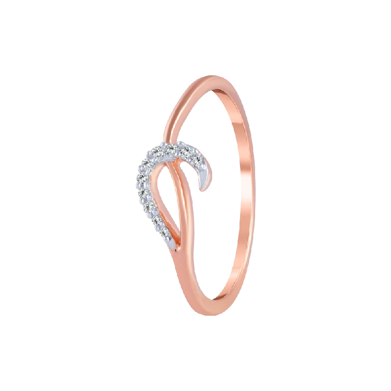 14KT (585) Rose Gold And Diamond Ring For Women