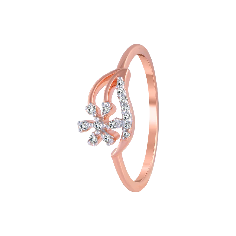 14KT (585) Rose Gold And Diamond Ring For Women