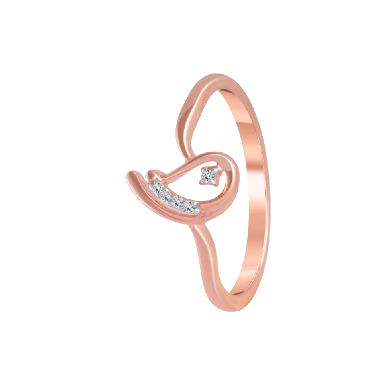 14KT (585) Rose Gold And Diamond Ring For Women