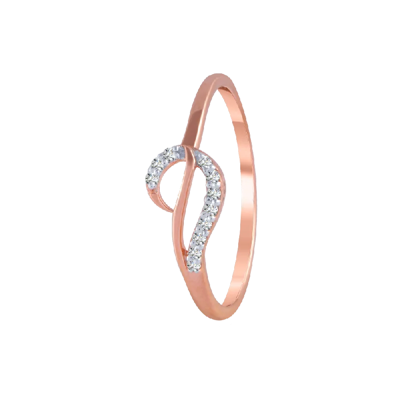 14KT (585) Rose Gold And Diamond Ring For Women