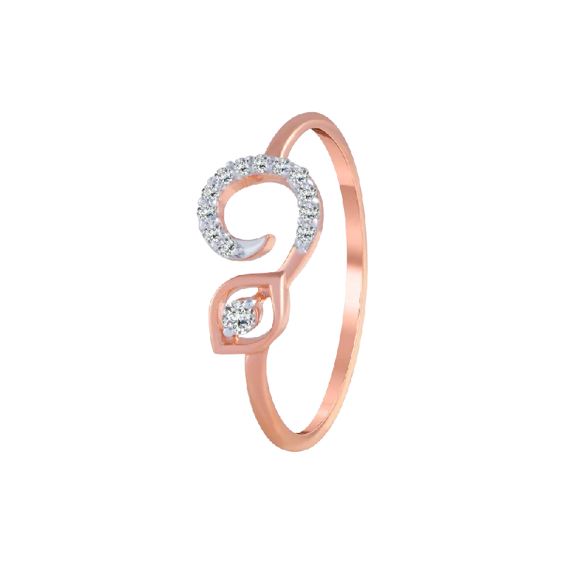 14KT (585) Rose Gold And Diamond Ring For Women