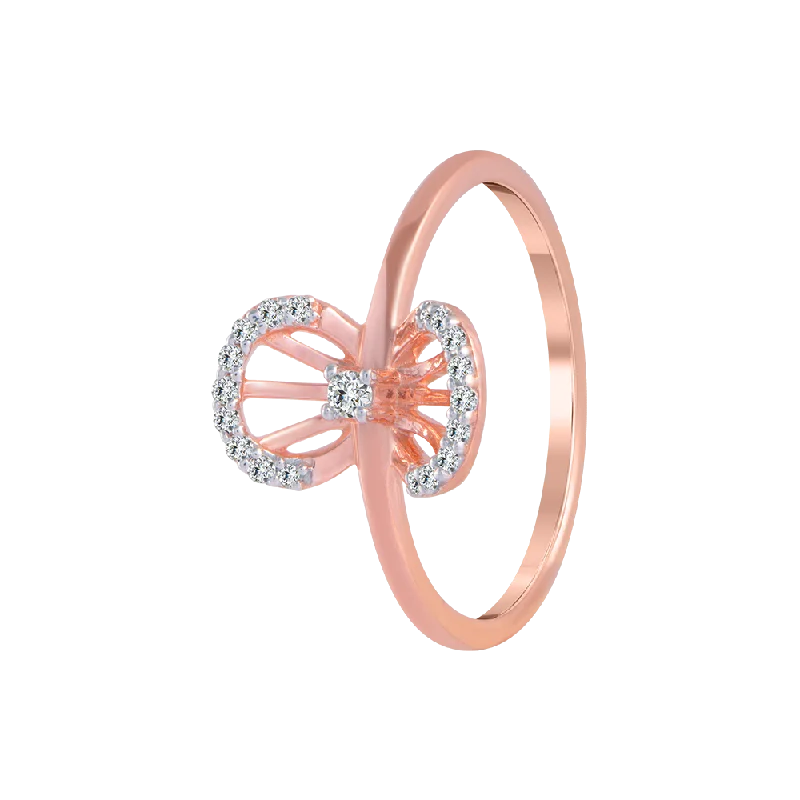 14KT (585) Rose Gold And Diamond Ring For Women