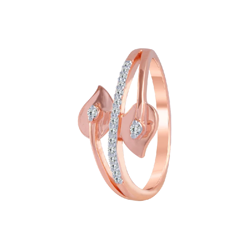 14KT (585) Rose Gold And Diamond Ring For Women