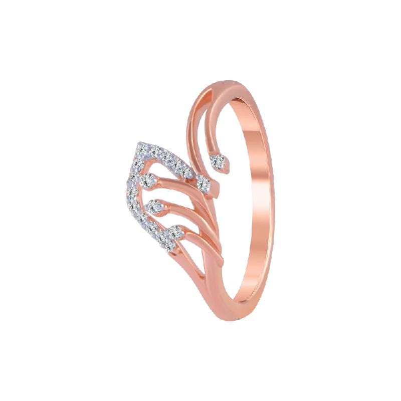 14KT (585) Rose Gold And Diamond Ring For Women