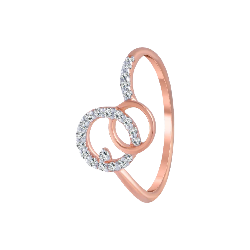 14KT (585) Rose Gold And Diamond Ring For Women