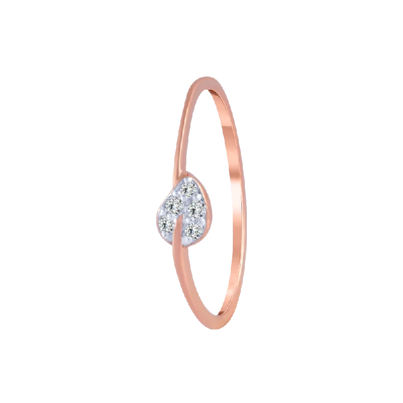 14KT (585) Rose Gold And Diamond Ring For Women