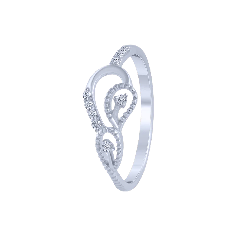 14KT (585) White Gold And Diamond Ring For Women