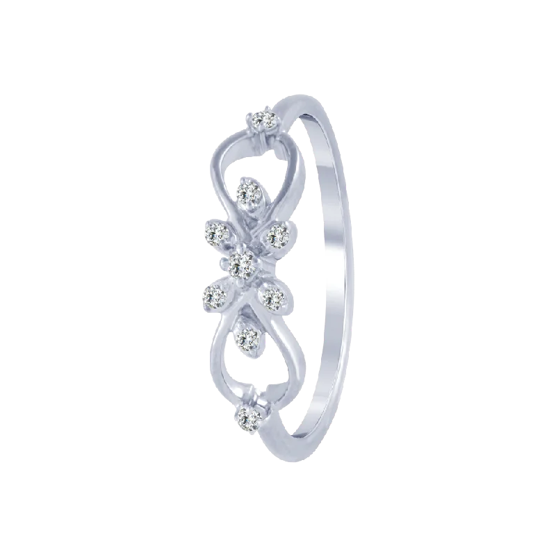 14KT (585) White Gold And Diamond Ring For Women