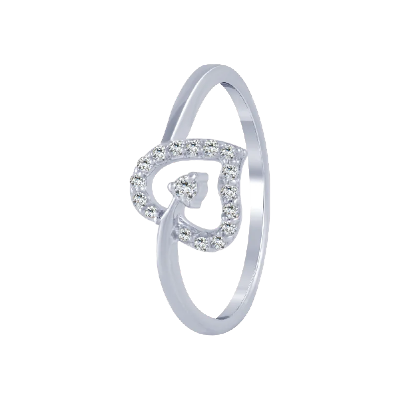 14KT (585) White Gold And Diamond Ring For Women