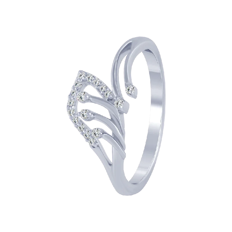 14KT (585) White Gold And Diamond Ring For Women