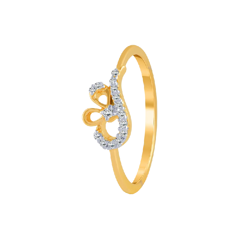 14KT (585) Yellow Gold And Diamond Ring For Women