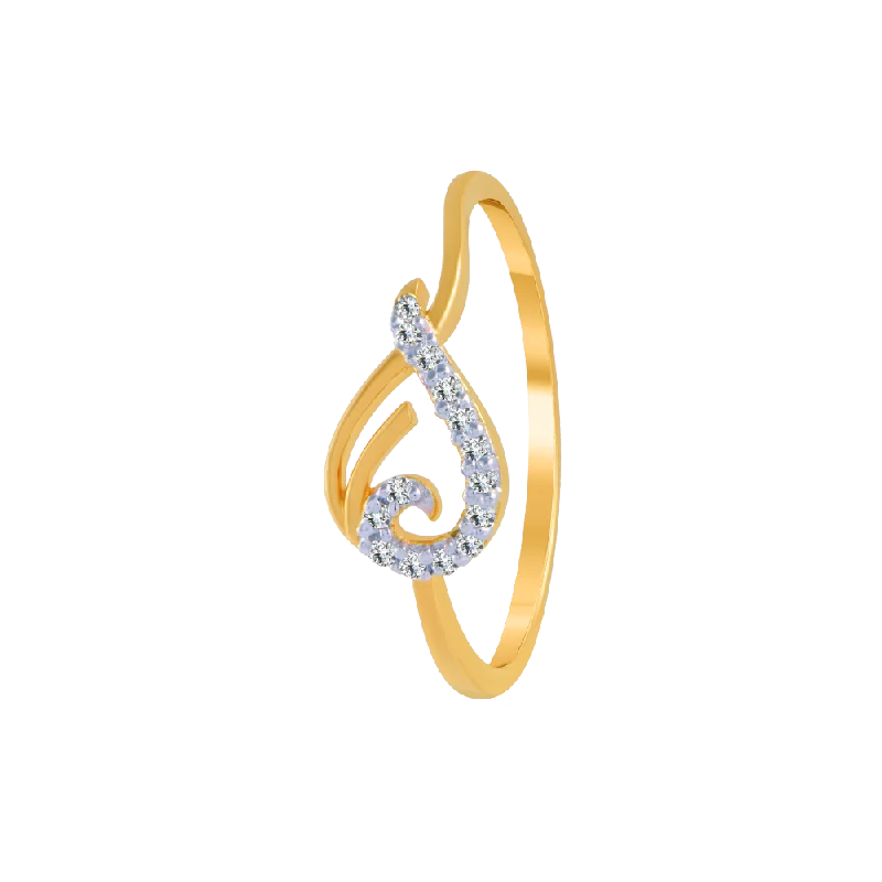 14KT (585) Yellow Gold And Diamond Ring For Women