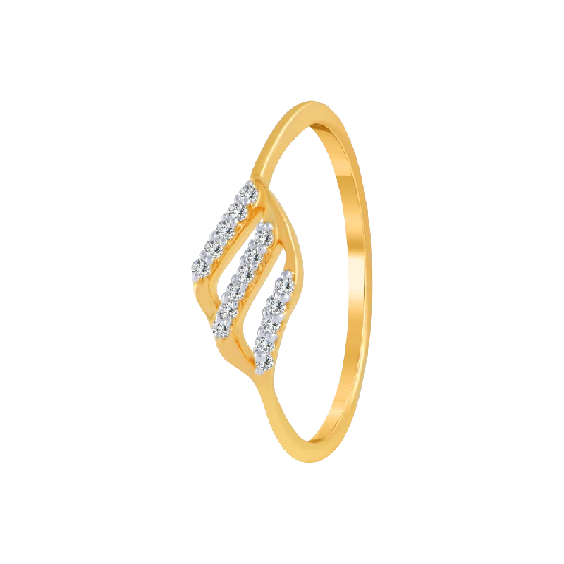 14KT (585) Yellow Gold And Diamond Ring For Women