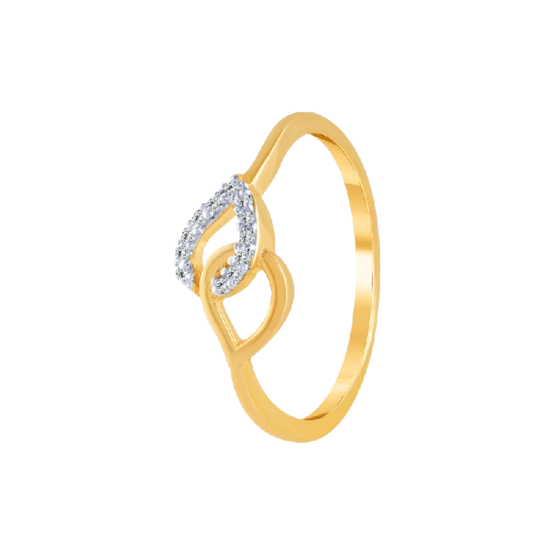 14KT (585) Yellow Gold And Diamond Ring For Women