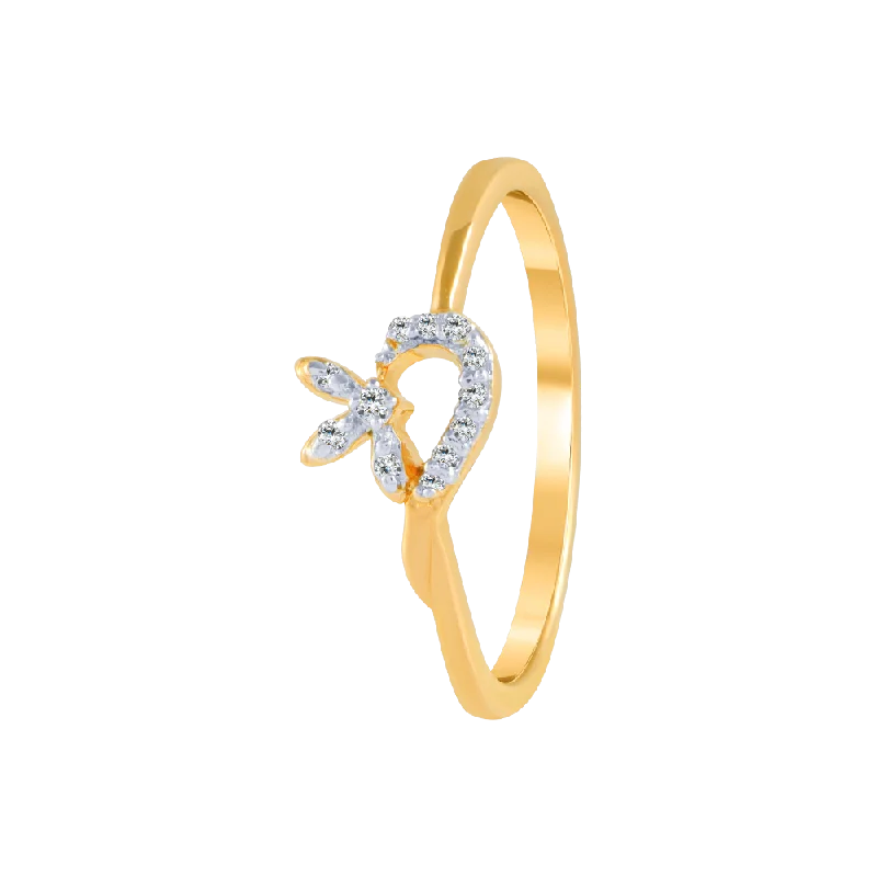 14KT (585) Yellow Gold And Diamond Ring For Women